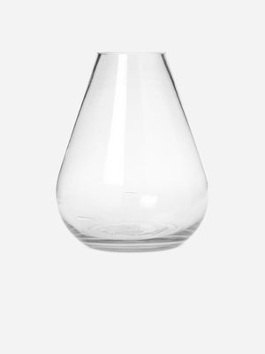 Glass Belly Shaped Vase 24cm