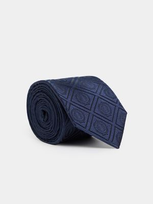 Crest Jacquared Navy Classic Tie
