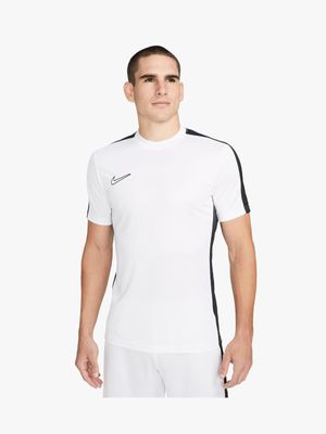 Mens Nike Dri-Fit Academy23 White Football Short Sleeve Top