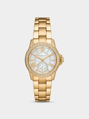 Michael Kors Everest Gold Plated Stainless Steel Multi Dial Bracelet Watch