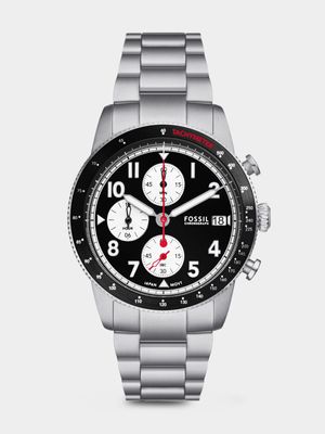 Fossil Sport Tourer Black Dial Stainless Steel Chronograph Bracelet Watch