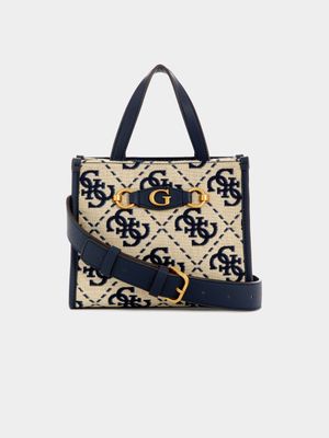 Women's Guess Blue Izzy  Compartment Mini Tote Bag