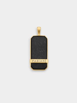 Fabiani Gold Plated Forged Carbon Stainless steel necklace