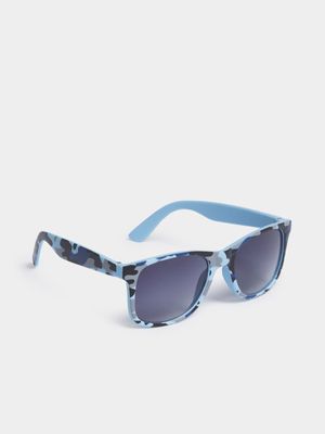 Boy's Blue Camo Print Sunglasses