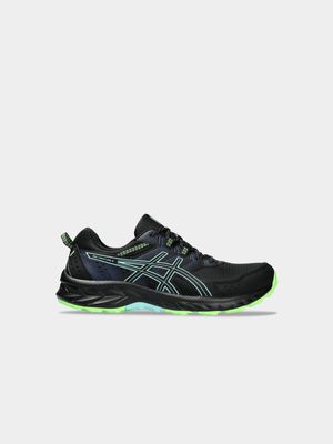 Mens Asics Gel-Venture 9 Black/Mint Trail Running Shoes