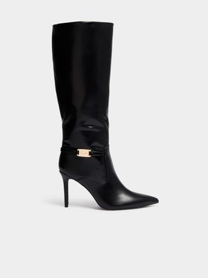 Luella Pointy Knee High Heeled Boots