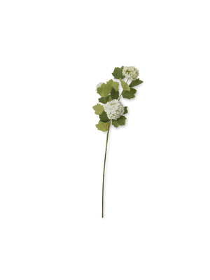 faux mini triple hydrangea stem white 81cm
