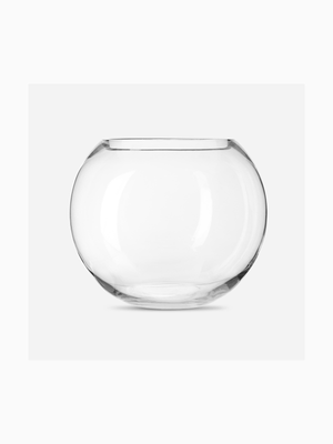 Vase Ball Glass Clear 20 x 24cm