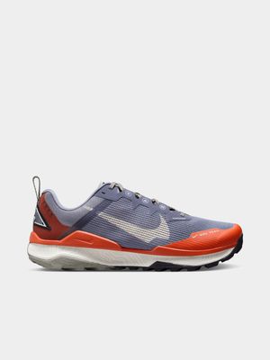 Mens Nike React Wildhorse 8 Grey/Red Trail Running Shoes