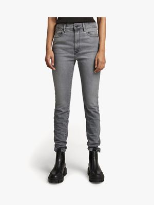 G-Star Women's Grey Kafey Ultra High Skinny Jeans