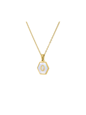 Stainless Steel 18ct Gold Plated Waterproof Intial O Pendant