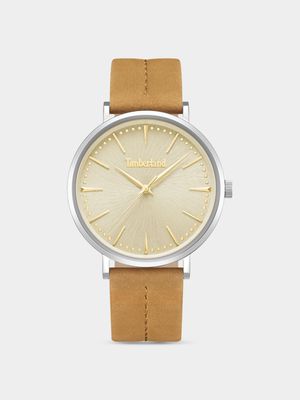 Timberland Ripton Stainless Steel Tan Leather Watch
