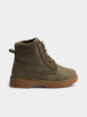 Older Boy's Fatigue Military Boots