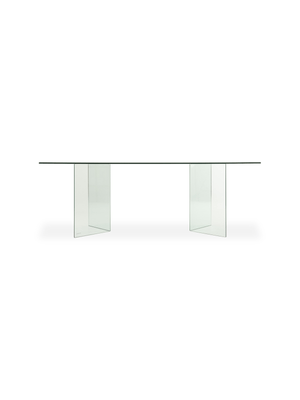 lucent dining table tempered glass  210cm