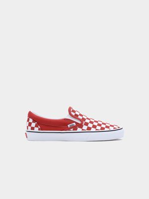 Vans Junior Red Checkerboard Slip-On Red Sneaker