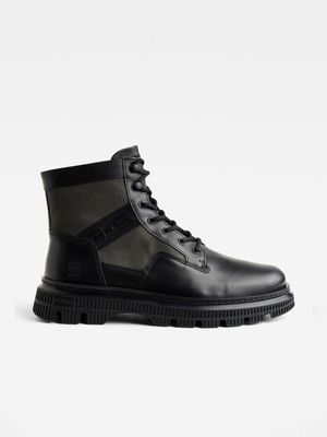 G-Star Men's Vetar II High Black Leather Boots