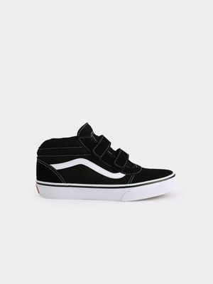 Junior Vans Ward Mid V Black//White Sneaker
