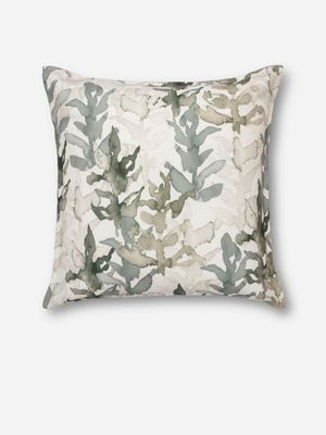 Watercolor Foliage Scatter Cushion Green 60x60