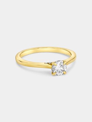Yellow Gold 0.5ct Lab Grown Diamond Solitaire Ring