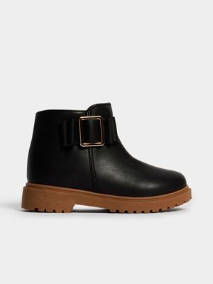 Jet Younger Girls Black Chelsea Boots