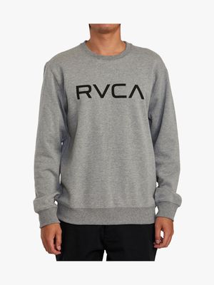 Men's Big RVCA Grey Crew Sweater