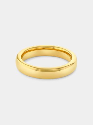 Tungsten Gold Plated Plain Ring