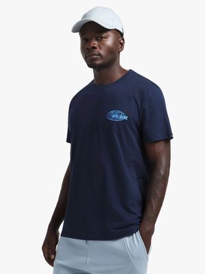 Mens TS Ath Zone Back Graphic Navy Tee
