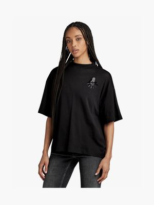 G-Star Women's Graphic Loose Black T-Shirt