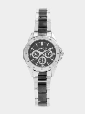 Tokyo Silver & Black Bracelet Watch