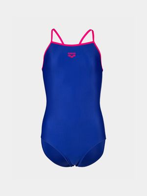 Girls Arena Light Drop Blue/Pink Swimsuit