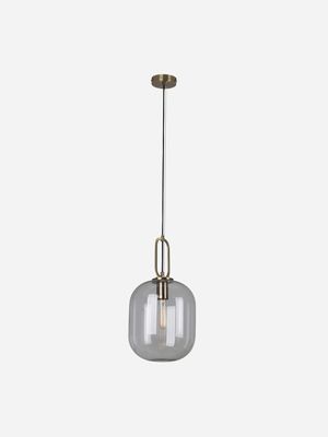 Hallstat Pendant Bronze with Clear Glass 44cm