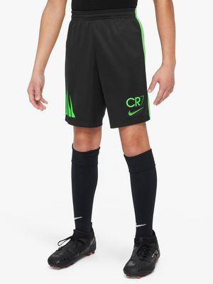 Boys Nike Dri-Fit Academy23 CR7 Black/Green Football Shorts