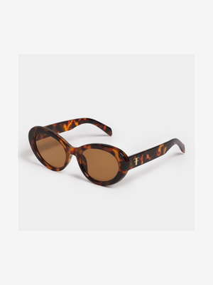 Oval Catseye Tortoise Shell Sunglasses
