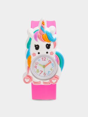 Girl's Pink Unicorn Watch