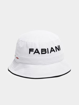 Fabiani Men's Pique Knit White Bucket