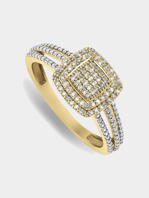 9ct Gold 0.11ct Diamond Cinderella Ring