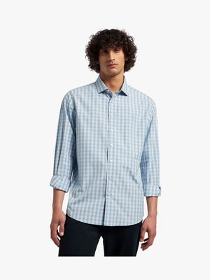 Men's Pringle Blue Spencer Long Sleeve Shirt