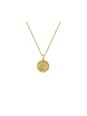 Stainless Steel Gold Plated St.Christopher Pendant