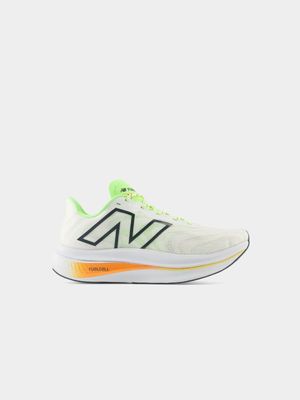 Mens New Balance FuelCell SuperComp V2 White/Lime Running Shoes
