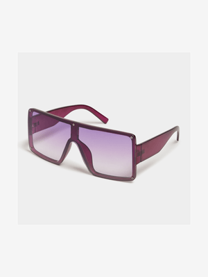 Women's Purple Square Sunglasses