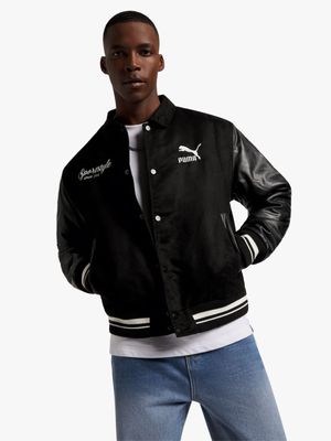 Puma Men's Black Varsity Jacket