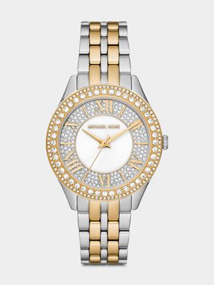 Michael Kors Harlowe Gold & Silver Plated Stainless Steel Bracelet Watch