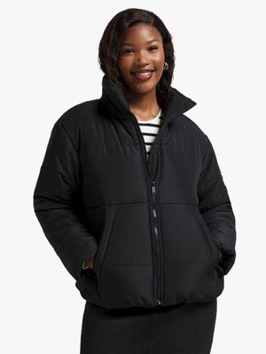 Women's Black Puffer Jacket