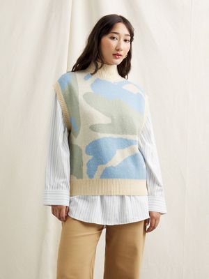 Women's Canvas Design Knitwear Vest