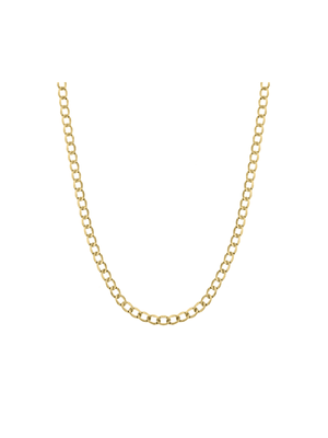 Yellow Gold & Sterling Silver bonded together Classic Curb Chain.