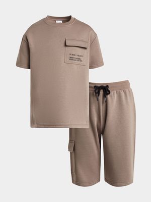 Older Boys Utility T-Shirt & Shorts Set