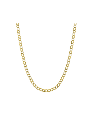 Yellow Gold & Sterling Silver bonded together Curb Link Chain