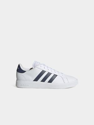 Mens adidas Grand Court Base 2 White/Navy Sneakers