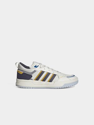 Mens adidas 100DB White/Navy/Yellow Sneakers