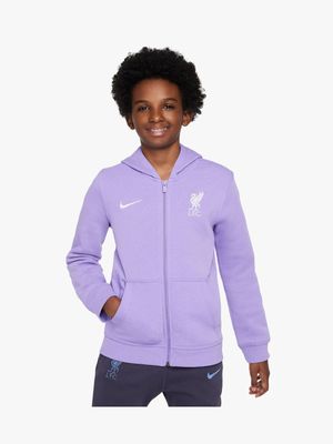 Junior Nike Liverpool FC Club Purple Hoodie
